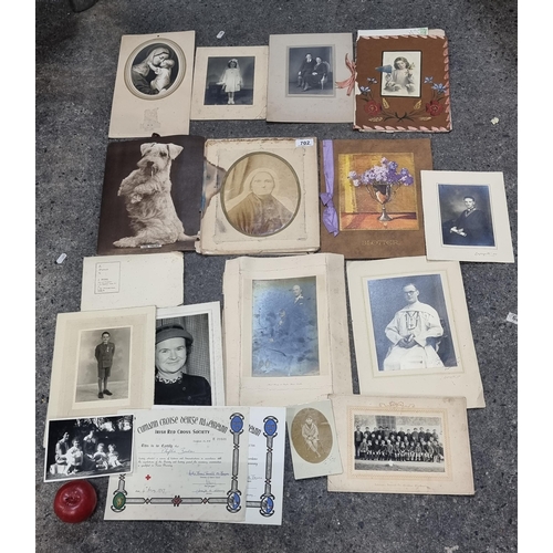 702 - An antique collection of Irish ephemera and photographs.