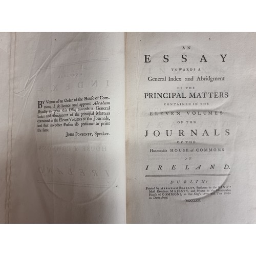 126 - Two fabulous large leather bound antique books including the Index of Journals of the House of Commo... 