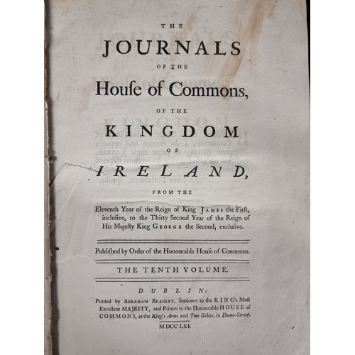 126 - Two fabulous large leather bound antique books including the Index of Journals of the House of Commo... 