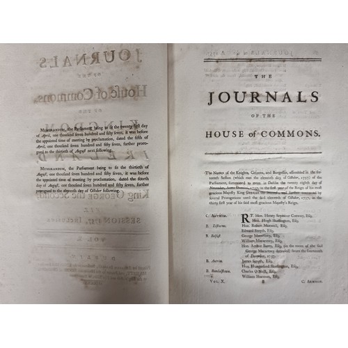 126 - Two fabulous large leather bound antique books including the Index of Journals of the House of Commo... 