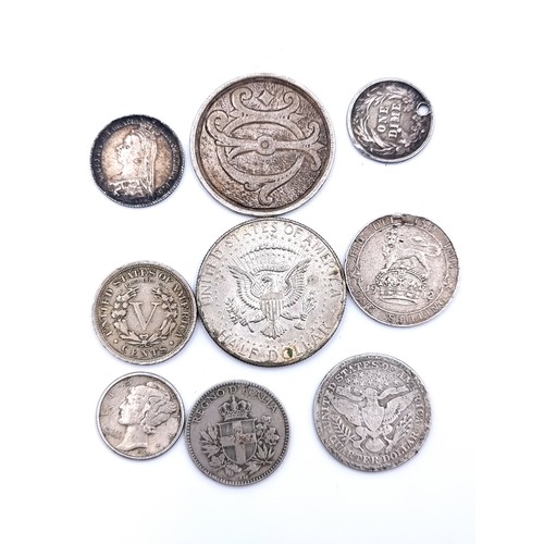 44 - A collection of 10 Silver antique coins, consisting of four Victorian and Edwardian examples togethe... 