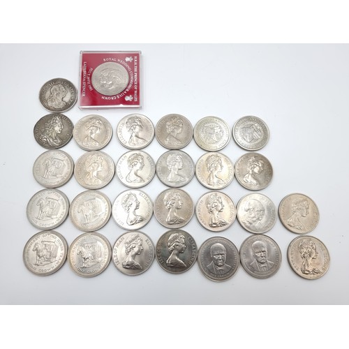 49 - A large collection of non silver commerative coins.