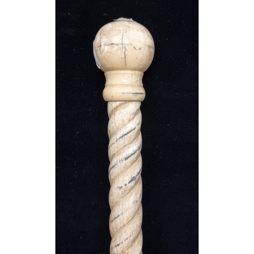 106 - Star Lot : An outstanding example of an early Victorian cane. Beautifully carved with a barley twist... 