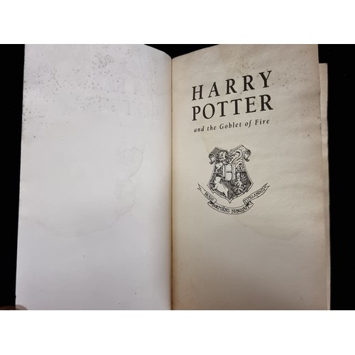 169 - A hard cover first edition book of Harry Potter and the Goblet of Fire by J. K. Rowling and publishe... 