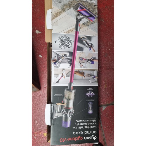 666 - A dyson Cyclone V10 Animal Extra Cord free full size Vacuum with box and attachments. Approx 1 year ... 