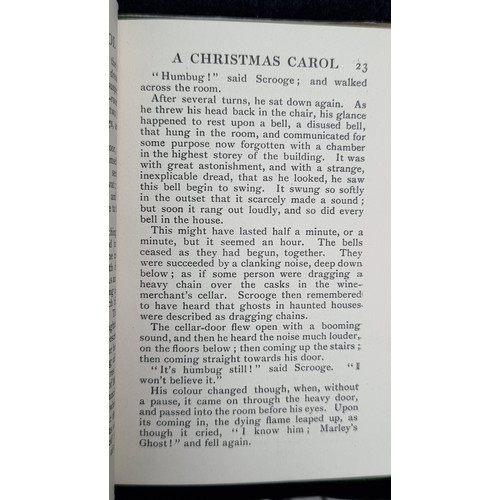 204 - A set of three antique items including a lovely leather bound early copy of A Christmas Carol in ori... 