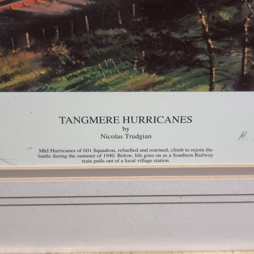 68 - A large high quality limited edition (941/1000) print titled 'Tangmere Hurricanes' by artist Nichola... 