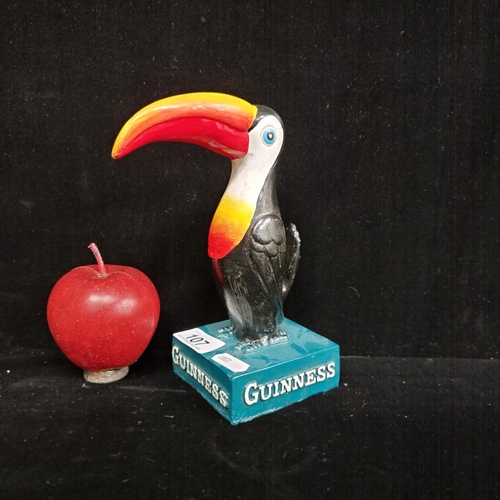 107 - An advertising Guinness Toucan figure brightly hand-painted with Guinness logo to base.