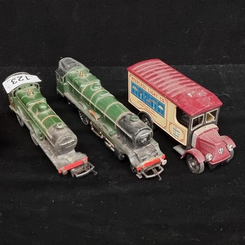 123 - A selection of three model train pieces including two Princess Elizabeth engines with a Corgi brand ... 