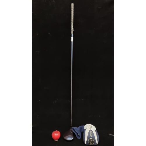 217 - A Yonex V-Mass 350 titanium 1 driver golf club. Complete with headcover. IN good order.