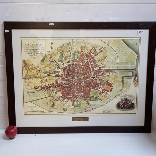 252 - A limited edition large print of William Fadan's 1797 plan of Dublin. H88cm x W68cm