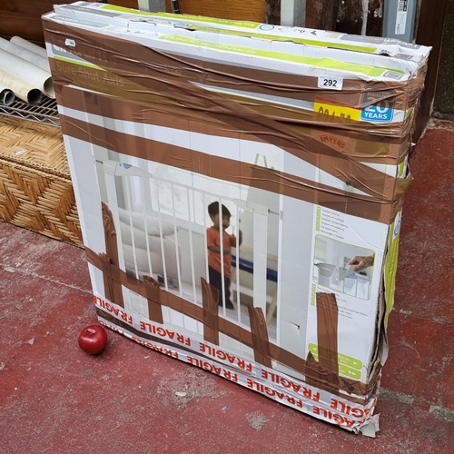 292 - Three as new Lindam Sure Shut Axis Pressure Fit Child Safety Gates. 82/138cm. In original packaging.... 