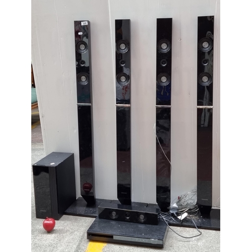 320 - A full Samsung Surround Sound Package including four Samsung front speakers model PS-DT2, a Samsung ... 