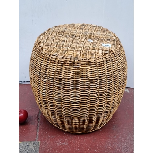 326 - A nice example of a rattan stool. From The Huge Penthouse in Grand Canal Dock.