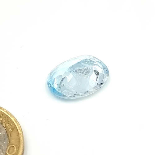 53 - A very pretty natural Blue Topaz stone, of 10.85 carats. Comes with GLI certificate.