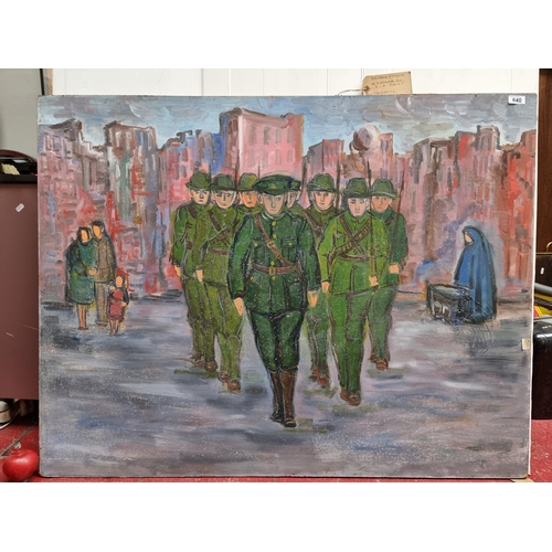 640 - JOSEPH O'CONNOR COLLECTION

A fantastic large original oil on board painting by Siún O'Connor titled... 