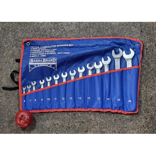 651 - A complete fourteen-piece combination spanner set by Barra Brand.