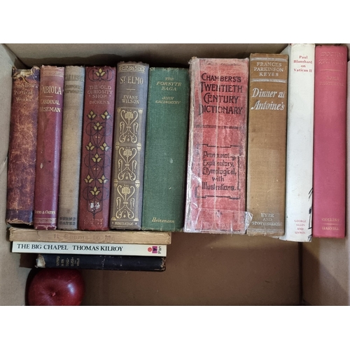 679 - A box containing thirteen vintage books including a 1958 copy of ''Dr Zhivago'' and a copy of ''Dinn... 