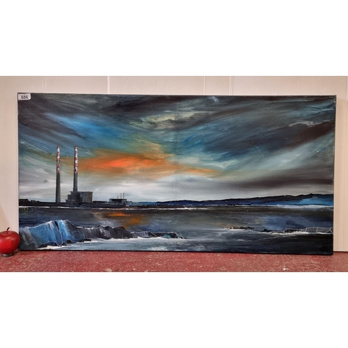 686 - A truly stunning, very large, original acrylic on canvas by listed Irish artist Marcel Lindsay. This... 