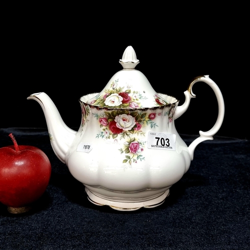 703 - A beautiful large Royal Albert bone china teapot in the 