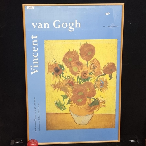 73 - A very large original poster advertising a Vincent Van Gogh exhibition from 1990 featuring his famou... 