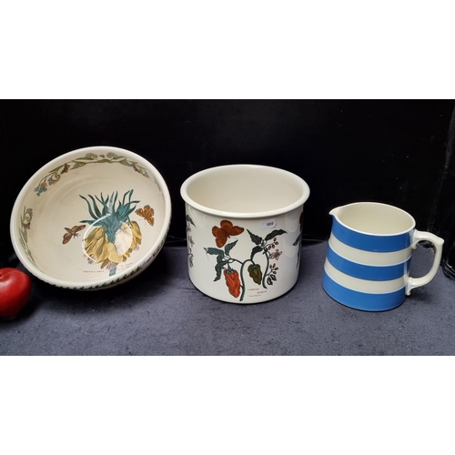 745 - Three highly collectable ceramic items including two Portmeirion examples featuring flora and fauna.... 