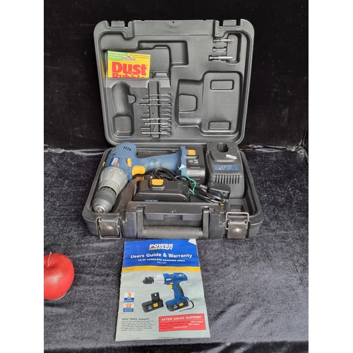 797 - A Powercraft 14.4V Cordless Hammer Drill in as new condition in original box with user manual and dr... 