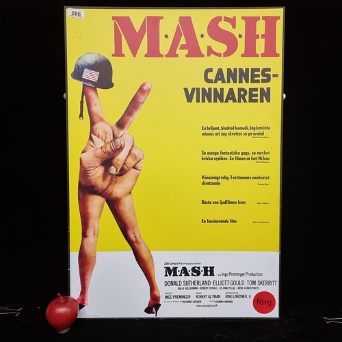 86 - A large poster for the 1970's black comedy M*A*S*H.