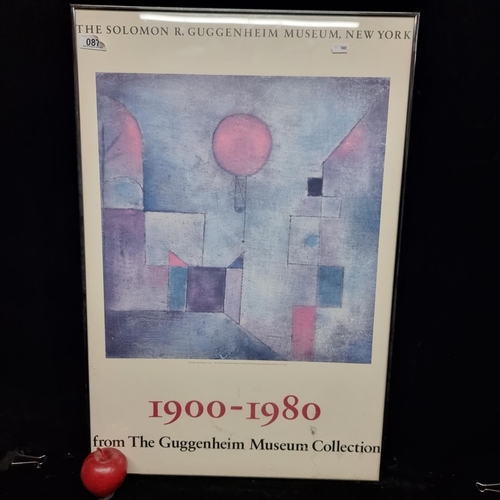 87 - An original poster advertising the Guggenheim Museum collection featuring a work by Paul Klee to cen... 