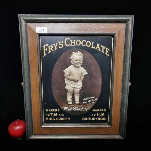 94 - A print of an advertisement for Fry's Chocolate.