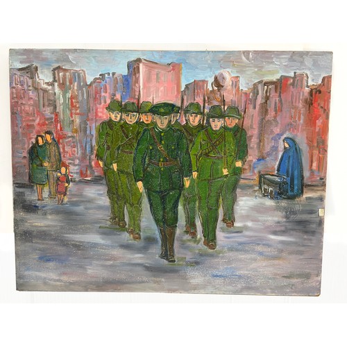 640 - JOSEPH O'CONNOR COLLECTION

A fantastic large original oil on board painting by Siún O'Connor titled... 