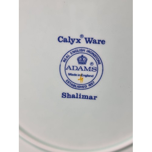 365 - A collection of eighteen beautiful Calyx Ware plates in the Shalimar pattern by Adams. 
This line wa... 