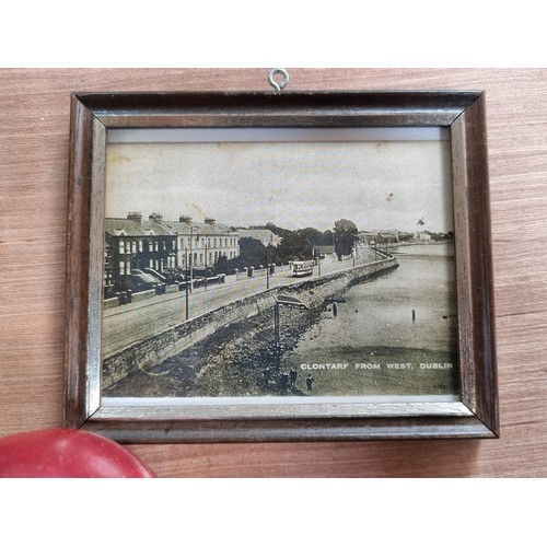 199 - Eleven framed prints of Victorian Dublin including East Wall and Clontarf.