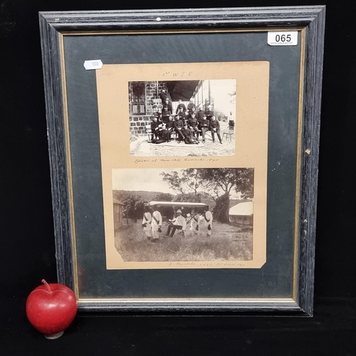 65 - Two fantastic original framed 19th century photographs, featuring officers of the 2nd W.I.R (West In... 