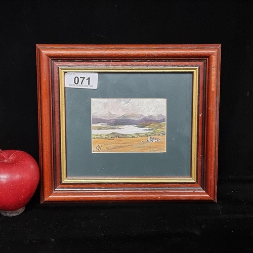 71 - A dainty oil on canvas board painting by Jacklyn Mulvey titled 