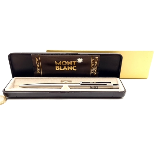 746 - A genuine Mont Blanc (Germany) unusula Biro pen in the original Inner and outer boxes with instructi... 