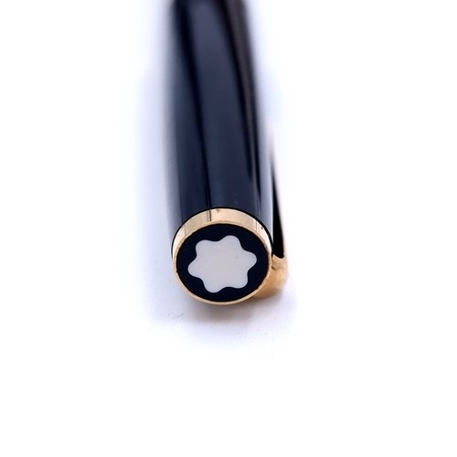 747 - Star Lot : A fabulous Mont Blanc fountain pen, gloss black with gold tone with a 14k gold nib with o... 