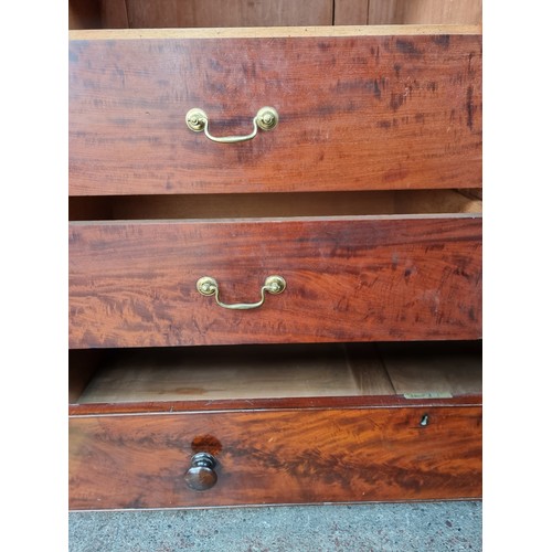 389 - Star Lot: A truly remarkable antique double wardrobe of substantial proportions. Crafted from solid ... 