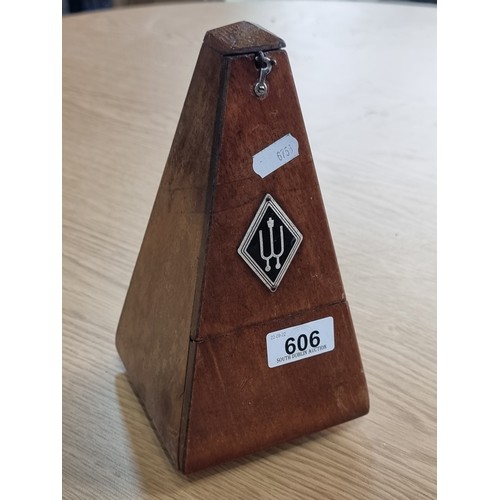 606 - A c.1930s West German Wittner metronome. A lovely example.