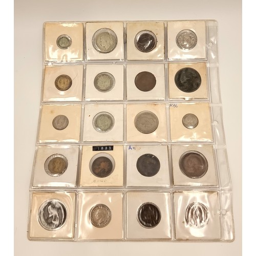 8 - An excellent collection of 20 United Kingdom coins, organised and displayed in individually mounted ... 