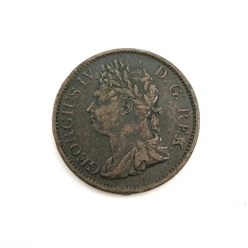3 - A George IV Irish half penny coin, dated 1823. Coin in fine condition.