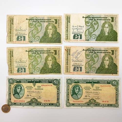 17 - A excellent collection of bank notes, consisting of two Lady Lavery one pound notes, dated 17/09/70 ... 