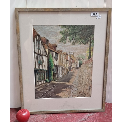 282 - A charming original pastel on paper artwork by the artist Paul Lucien Maze. This work features an Es... 