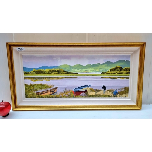 286 - Star Lot: A fabulous original acrylic on canvas board painting by the artist John Francis Skelton. D... 