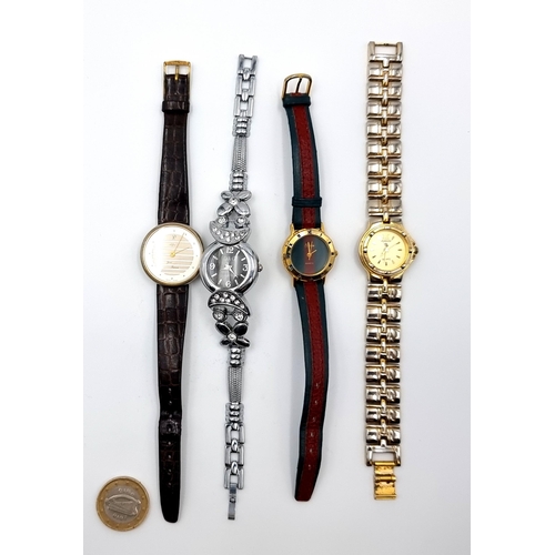 31 - A good collection of four Quartz wrist watches, comprising of a D & G example etc.