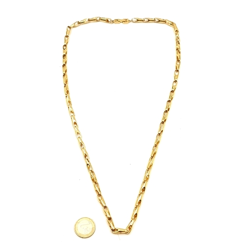 47 - A Vintage chain link necklace, with designer stamp. Length of necklace: 70cm.