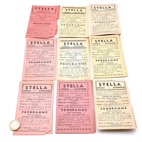 539 - A collection of nine vintage performance programmes for the well known Stella cinema of Rathmines, d... 