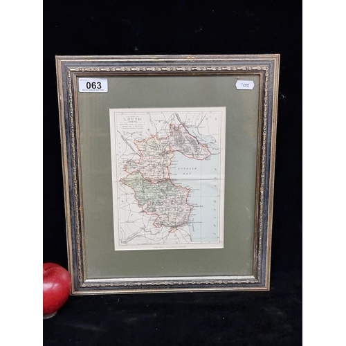 63 - A terrific original 19th century antique copper plate print of a map of County Louth, published by G... 