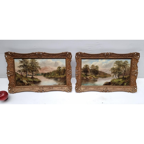 661 - Star Lot: A pair of stunning original antique oil on panel paintings dating to 1890. Of the English ... 