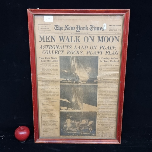 78 - An original front cover of the New York Times newspaper with the headline 